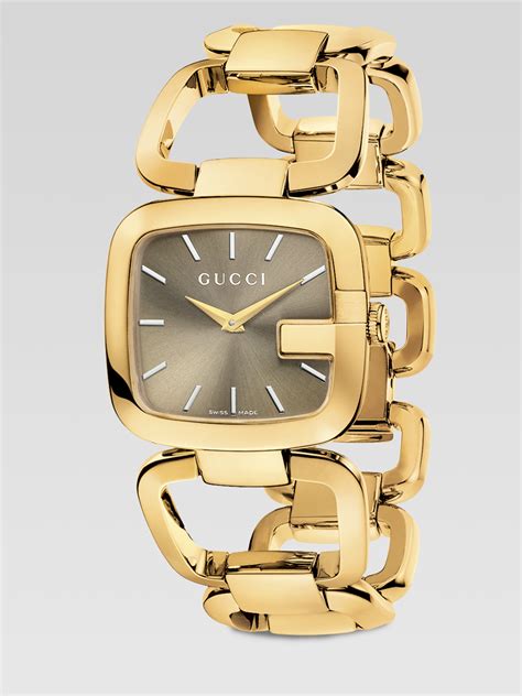 gold gucci watch womens|Gucci gold bracelet watch women's.